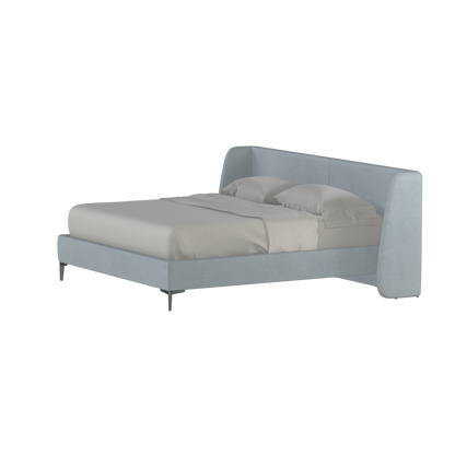 Abbey Upholstered Bed with Structured Headboard and Refined Lines