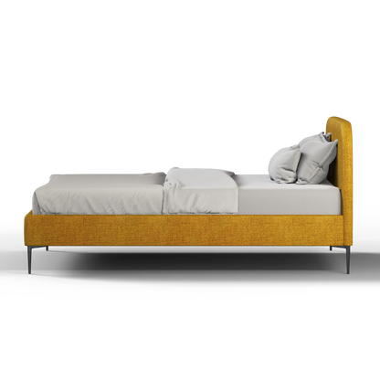 Anna Upholstered Bed with Vertical Headboard Detailing