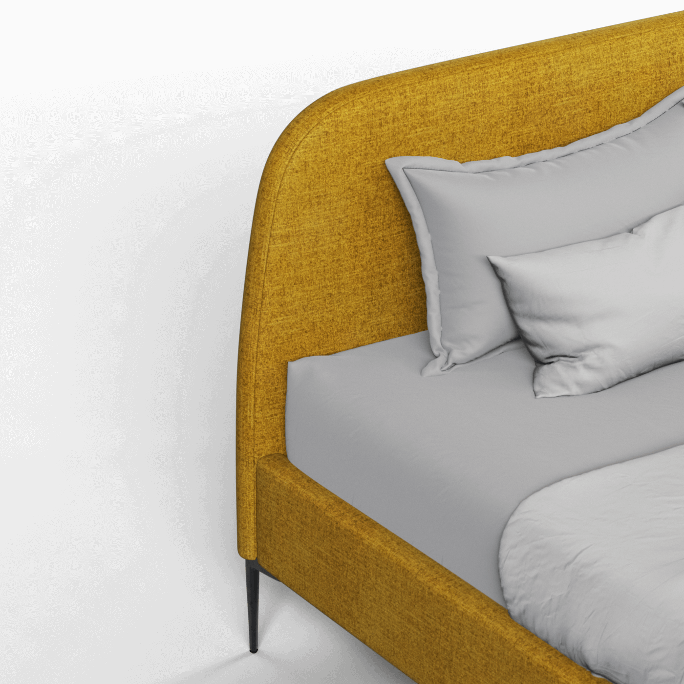 Anna Upholstered Bed with Vertical Headboard Detailing