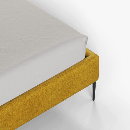 Anna Upholstered Bed with Vertical Headboard Detailing