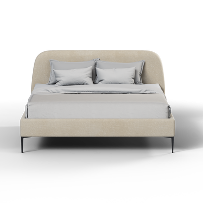 Anna Upholstered Bed with Vertical Headboard Detailing