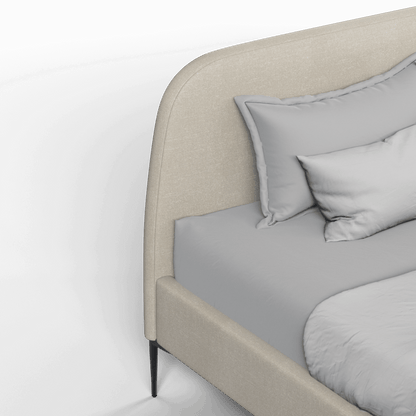 Anna Upholstered Bed with Vertical Headboard Detailing
