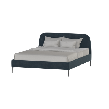 Anna Upholstered Bed with Vertical Headboard Detailing