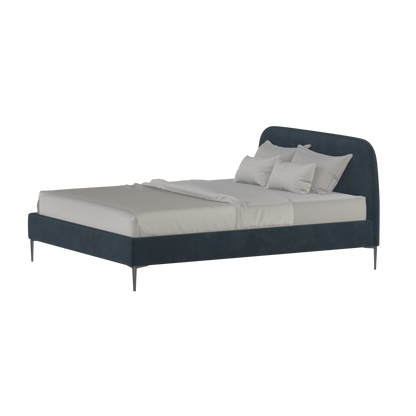 Anna Upholstered Bed with Vertical Headboard Detailing