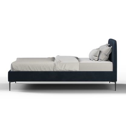 Anna Upholstered Bed with Vertical Headboard Detailing