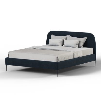 Anna Upholstered Bed with Vertical Headboard Detailing