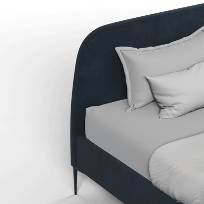 Anna Upholstered Bed with Vertical Headboard Detailing