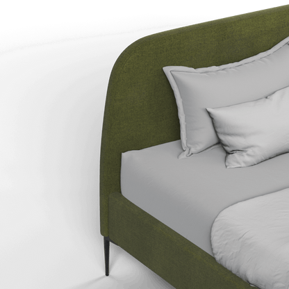 Anna Upholstered Bed with Vertical Headboard Detailing