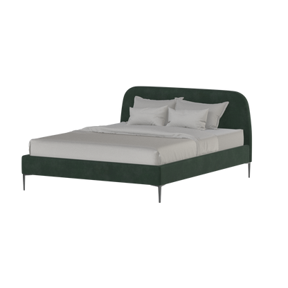 Anna Upholstered Bed with Vertical Headboard Detailing
