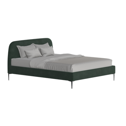 Anna Upholstered Bed with Vertical Headboard Detailing