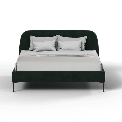 Anna Upholstered Bed with Vertical Headboard Detailing
