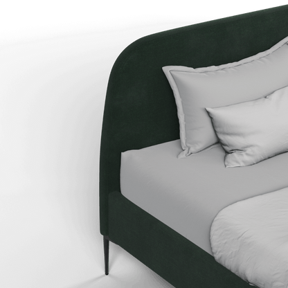 Anna Upholstered Bed with Vertical Headboard Detailing