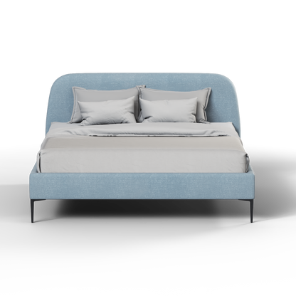 Anna Upholstered Bed with Vertical Headboard Detailing
