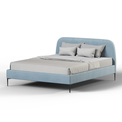 Anna Upholstered Bed with Vertical Headboard Detailing