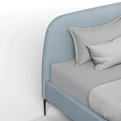 Anna Upholstered Bed with Vertical Headboard Detailing