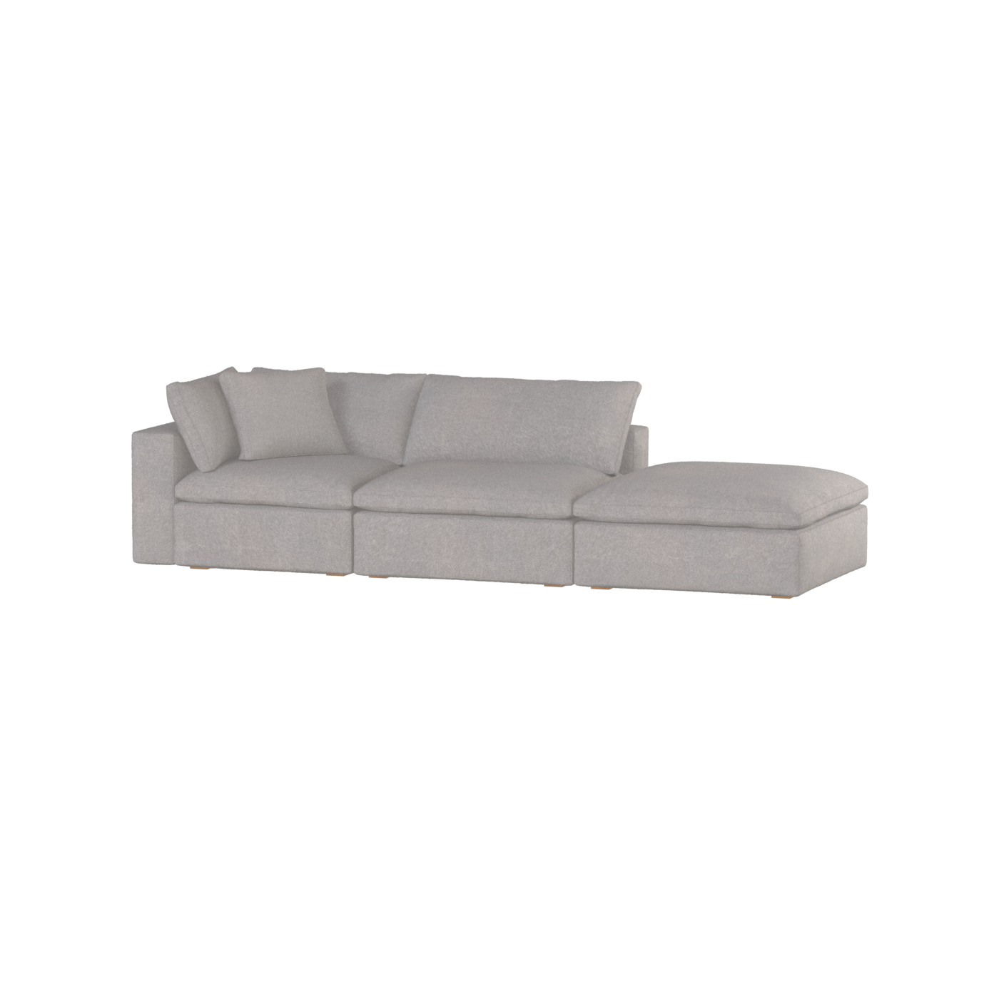 Ari modulares Ecksofa mit Sitzhocker