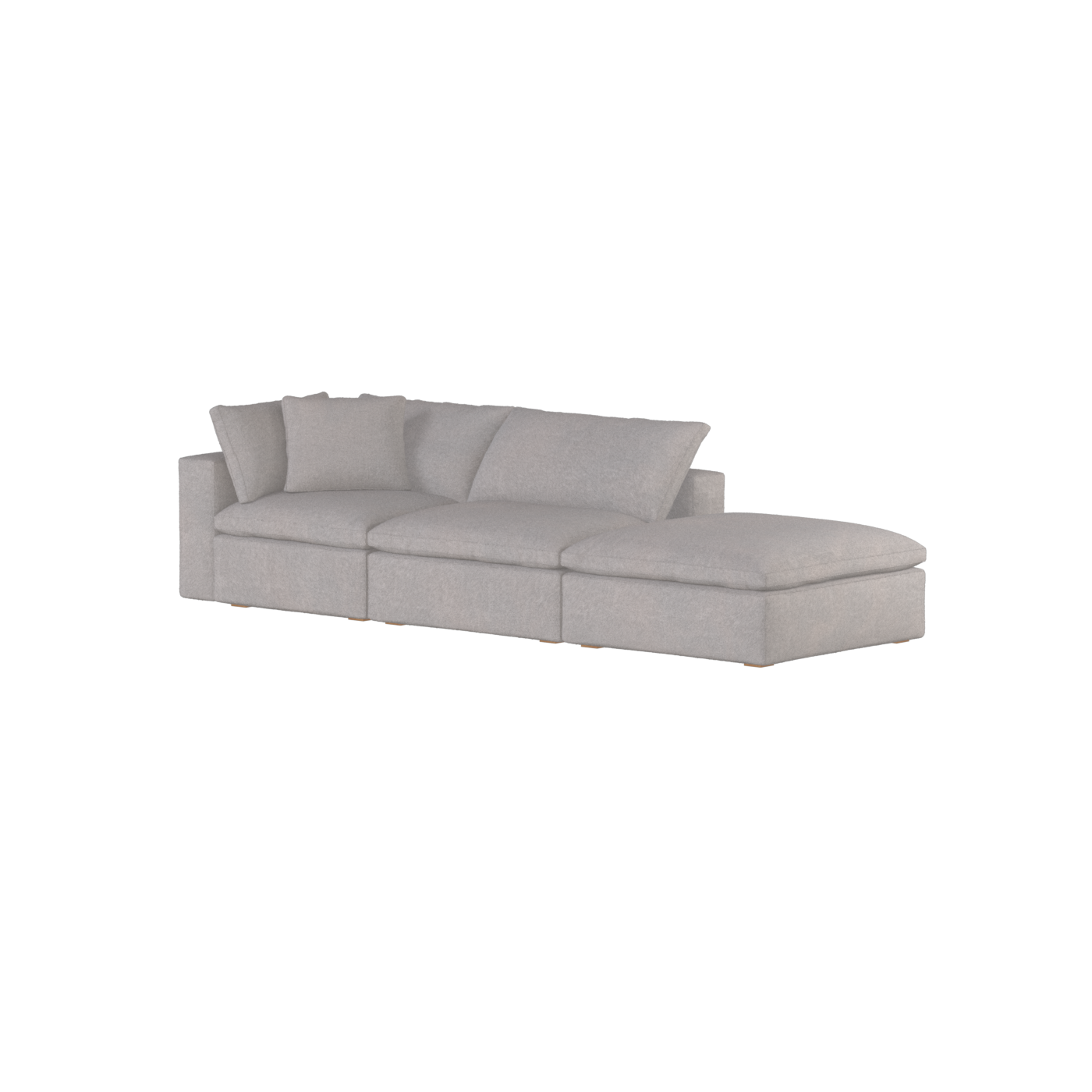 Ari modulares Ecksofa mit Sitzhocker