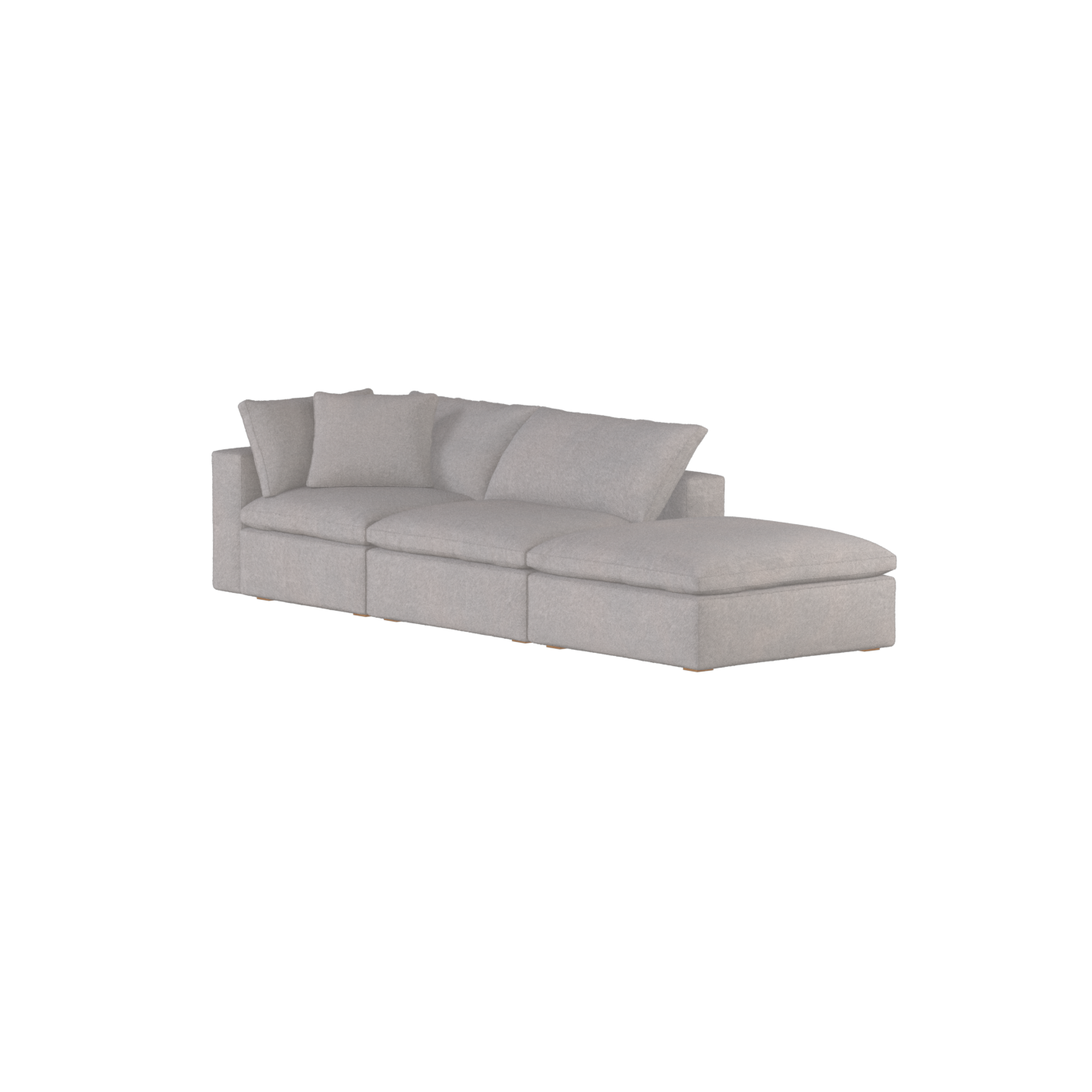Ari modulares Ecksofa mit Sitzhocker