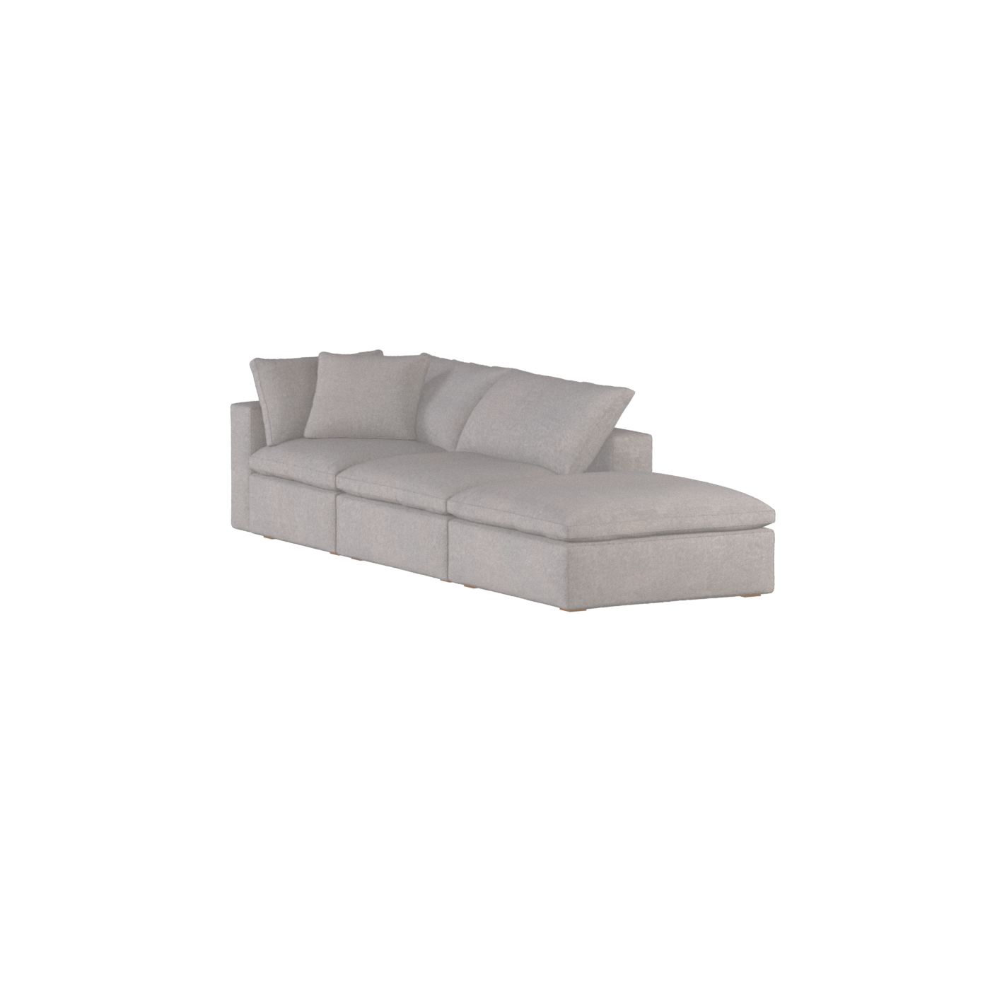 Ari modulares Ecksofa mit Sitzhocker