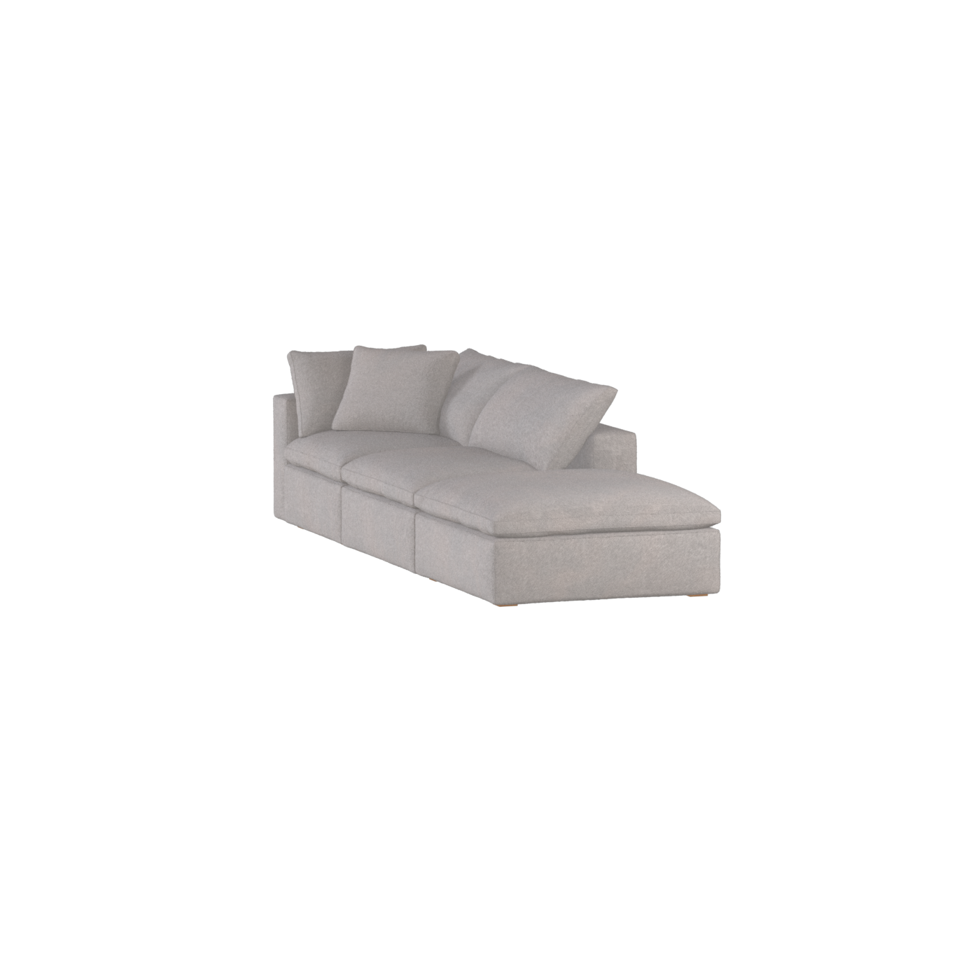 Ari modulares Ecksofa mit Sitzhocker