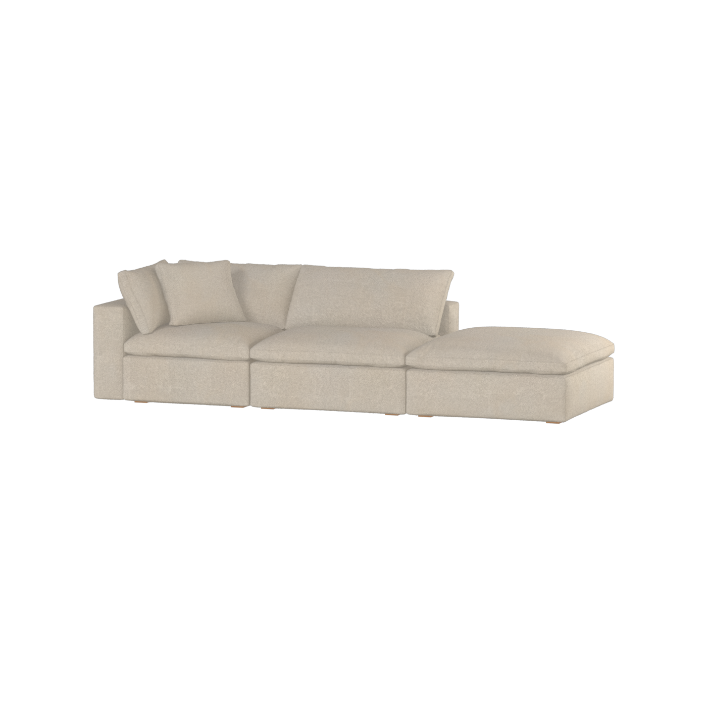 Ari modulares Ecksofa mit Sitzhocker