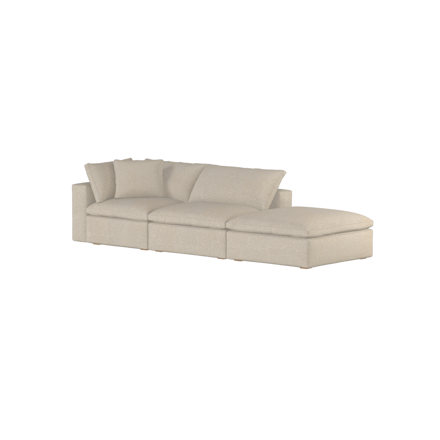 Ari modulares Ecksofa mit Sitzhocker