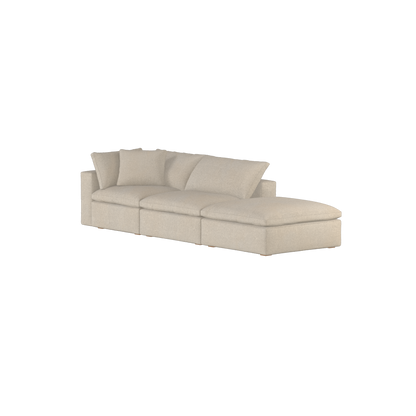 Ari modulares Ecksofa mit Sitzhocker