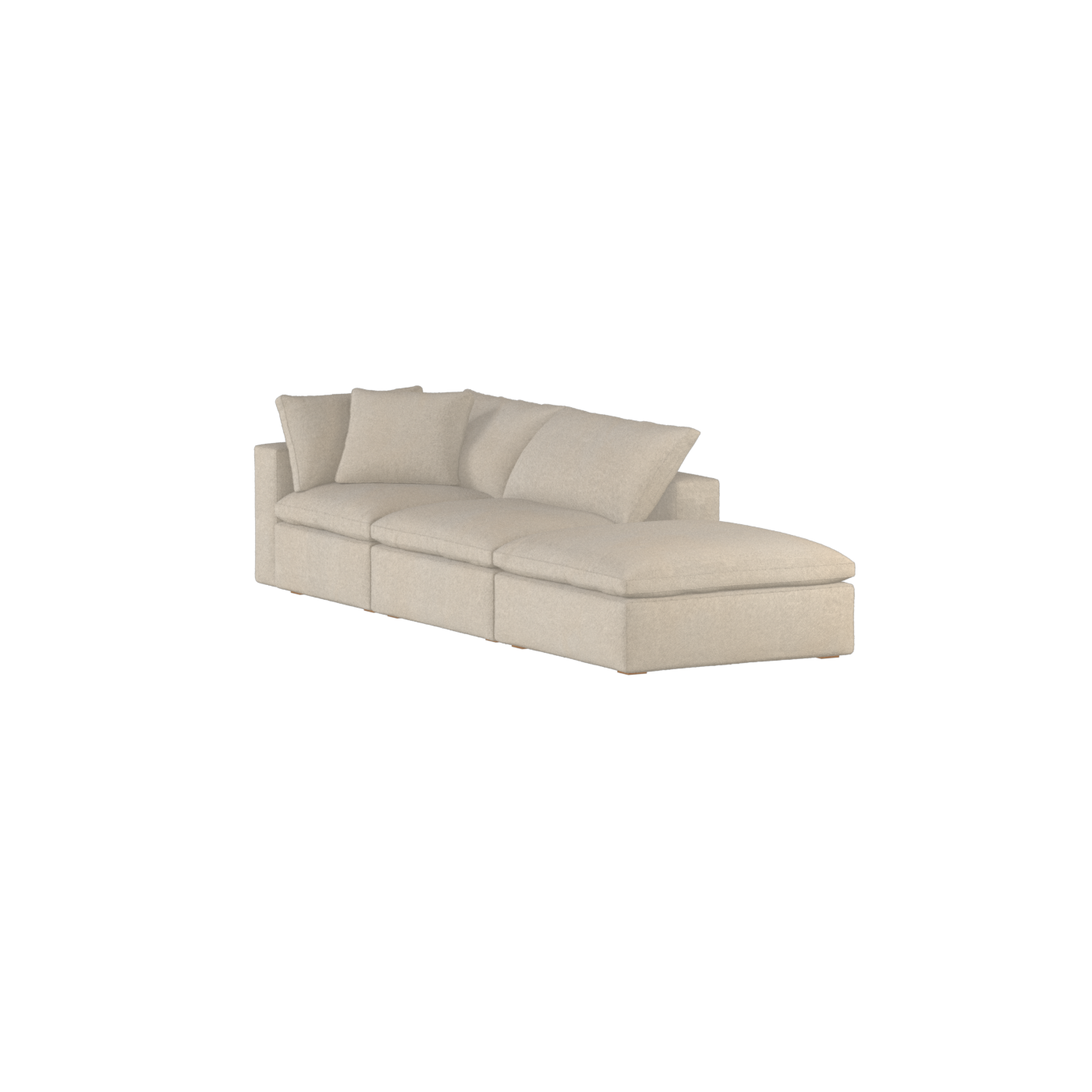 Ari modulares Ecksofa mit Sitzhocker