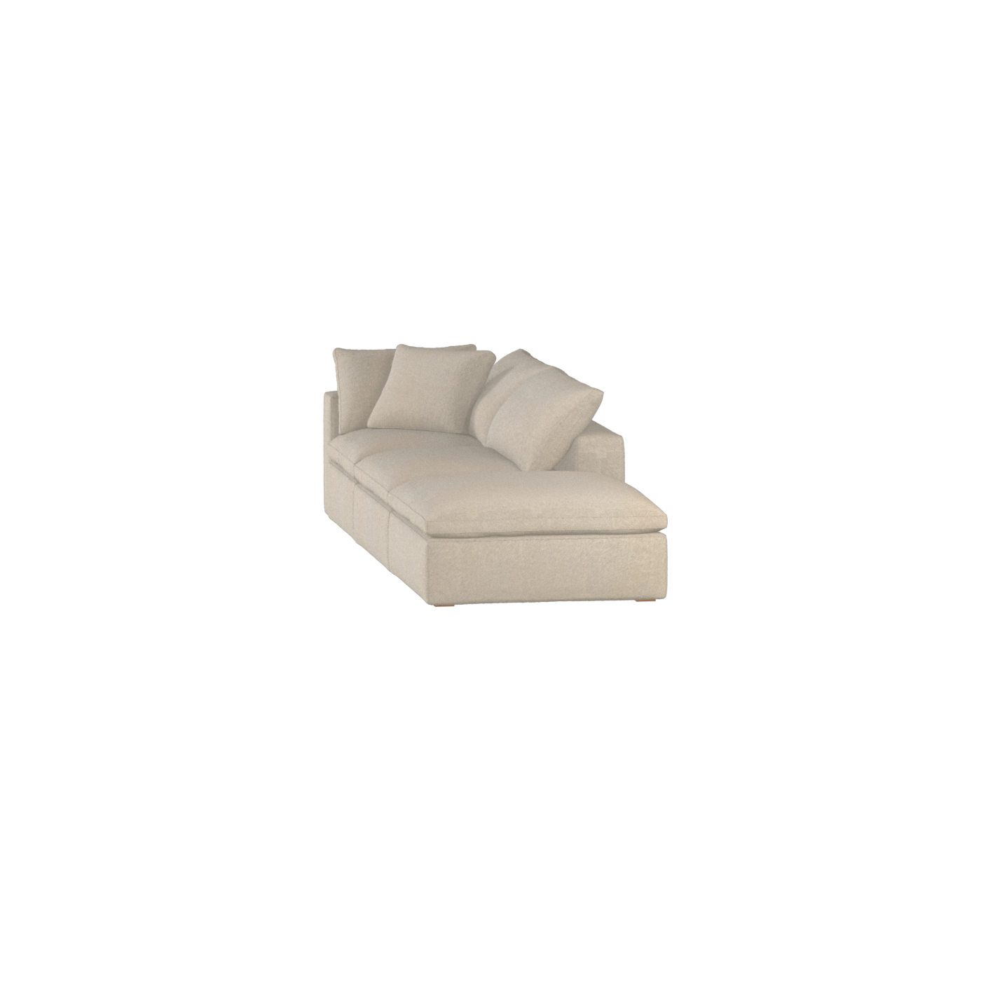 Ari modulares Ecksofa mit Sitzhocker