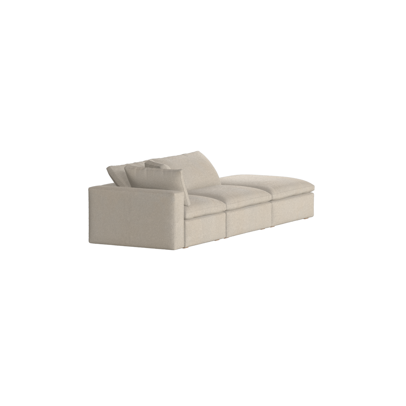 Ari modulares Ecksofa mit Sitzhocker