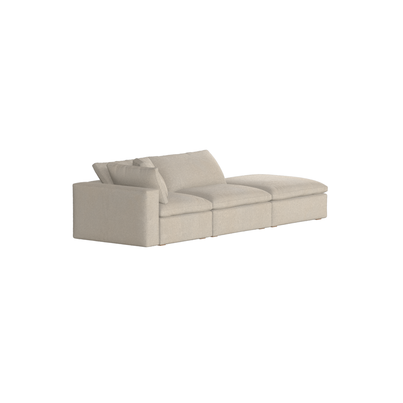 Ari modulares Ecksofa mit Sitzhocker