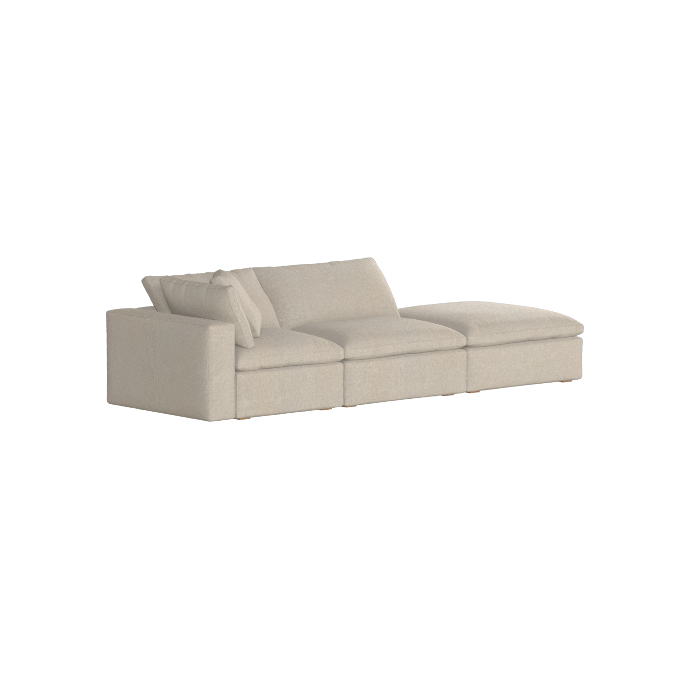 Ari modulares Ecksofa mit Sitzhocker