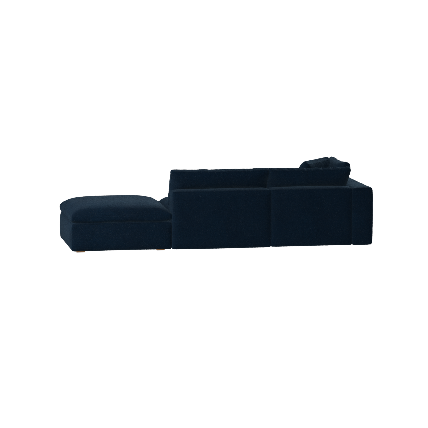 Canapé d'angle modulable Ari avec pouf - Large choix de tissus