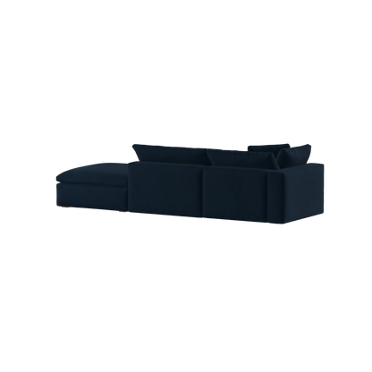 Canapé d'angle modulable Ari avec pouf - Large choix de tissus