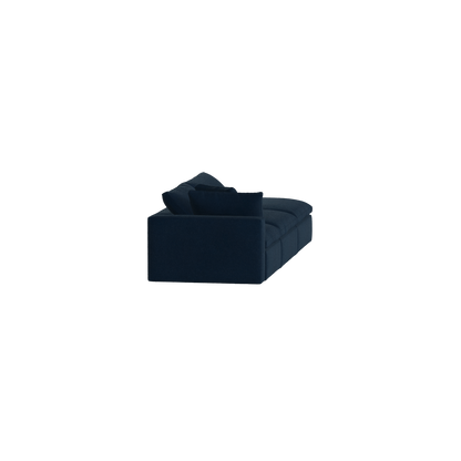 Canapé d'angle modulable Ari avec pouf - Large choix de tissus
