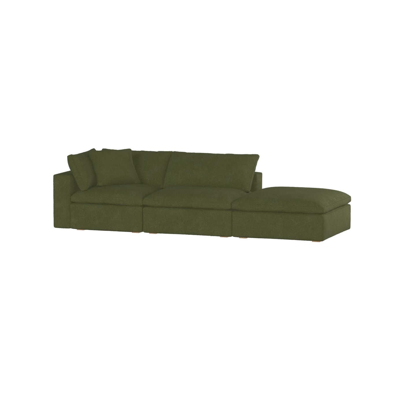 Ari modulares Ecksofa mit Sitzhocker