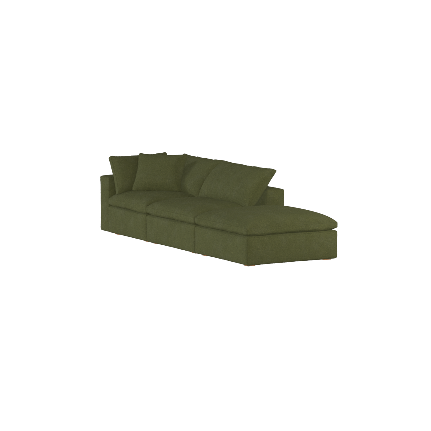 Ari modulares Ecksofa mit Sitzhocker