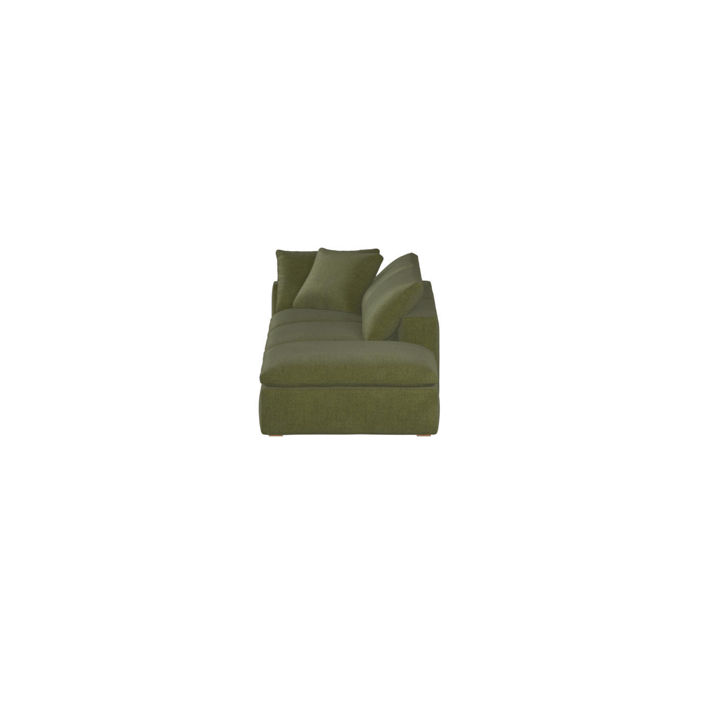 Canapé d'angle modulable Ari avec pouf - Large choix de tissus