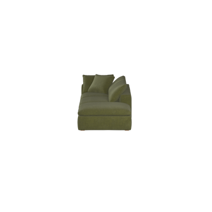 Canapé d'angle modulable Ari avec pouf - Large choix de tissus