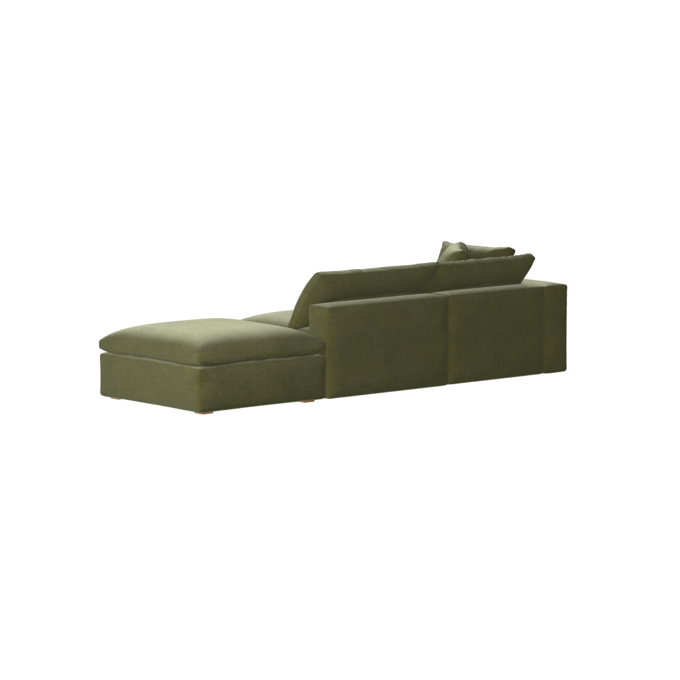 Canapé d'angle modulable Ari avec pouf - Large choix de tissus