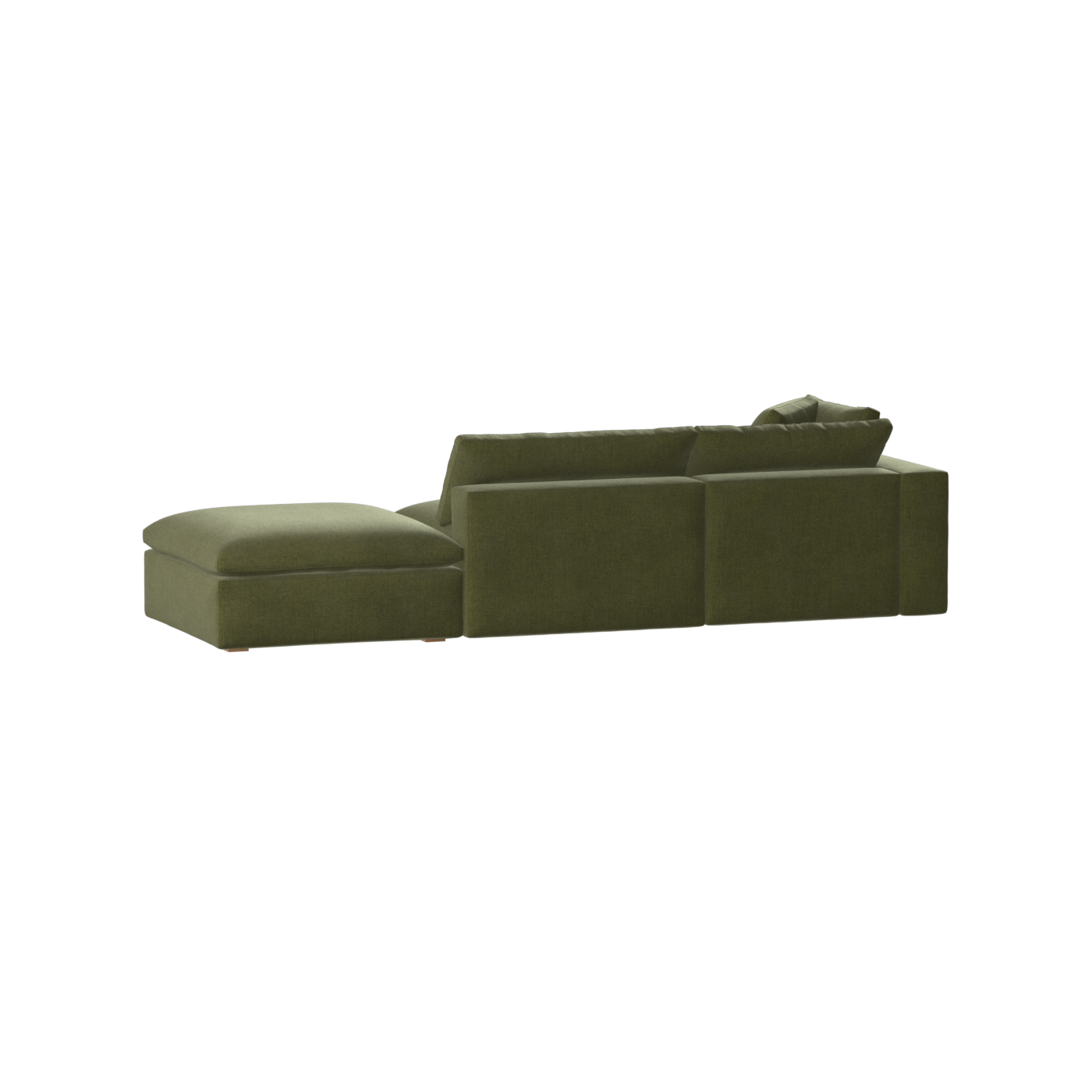 Canapé d'angle modulable Ari avec pouf - Large choix de tissus