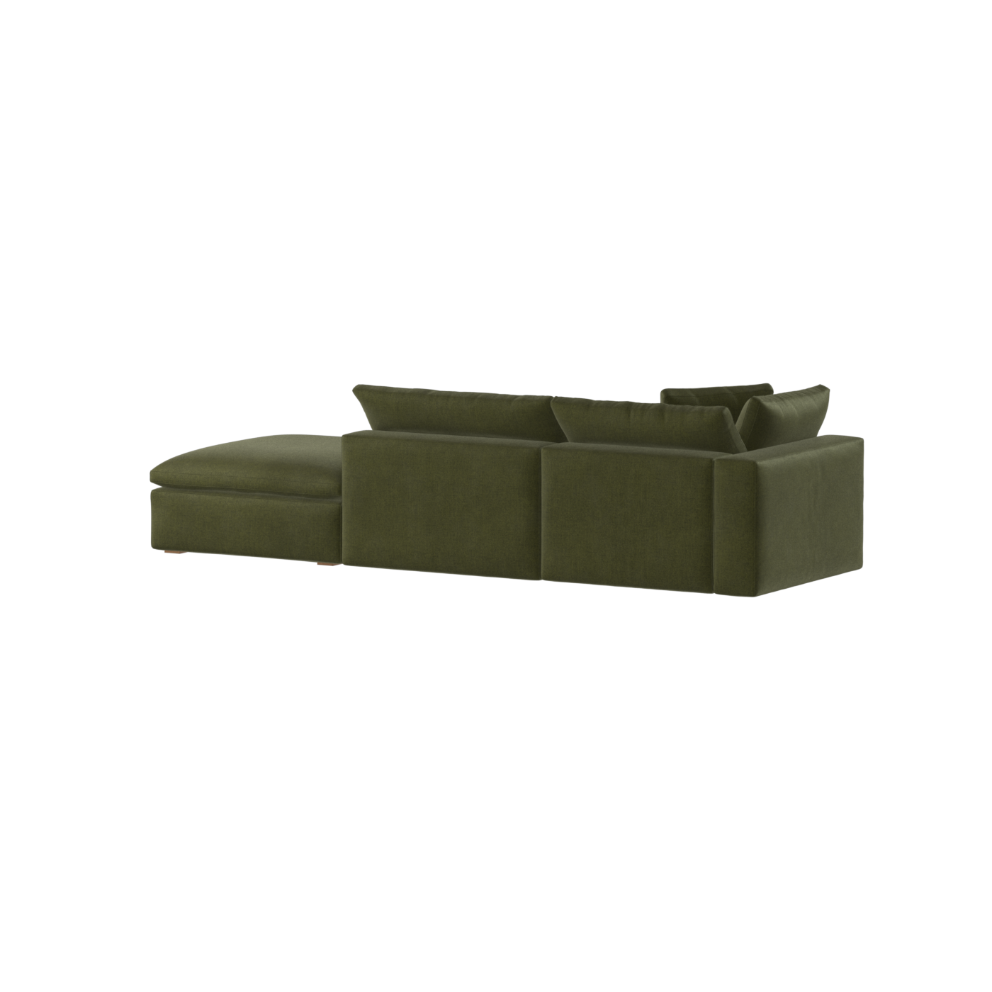 Canapé d'angle modulable Ari avec pouf - Large choix de tissus