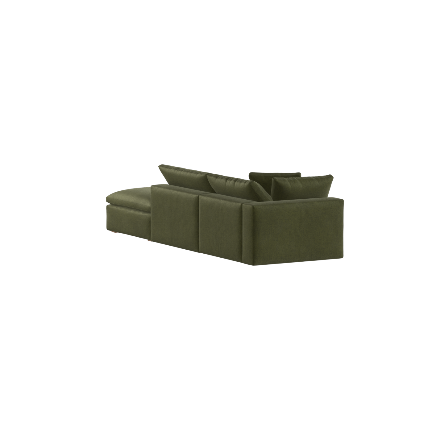 Canapé d'angle modulable Ari avec pouf - Large choix de tissus