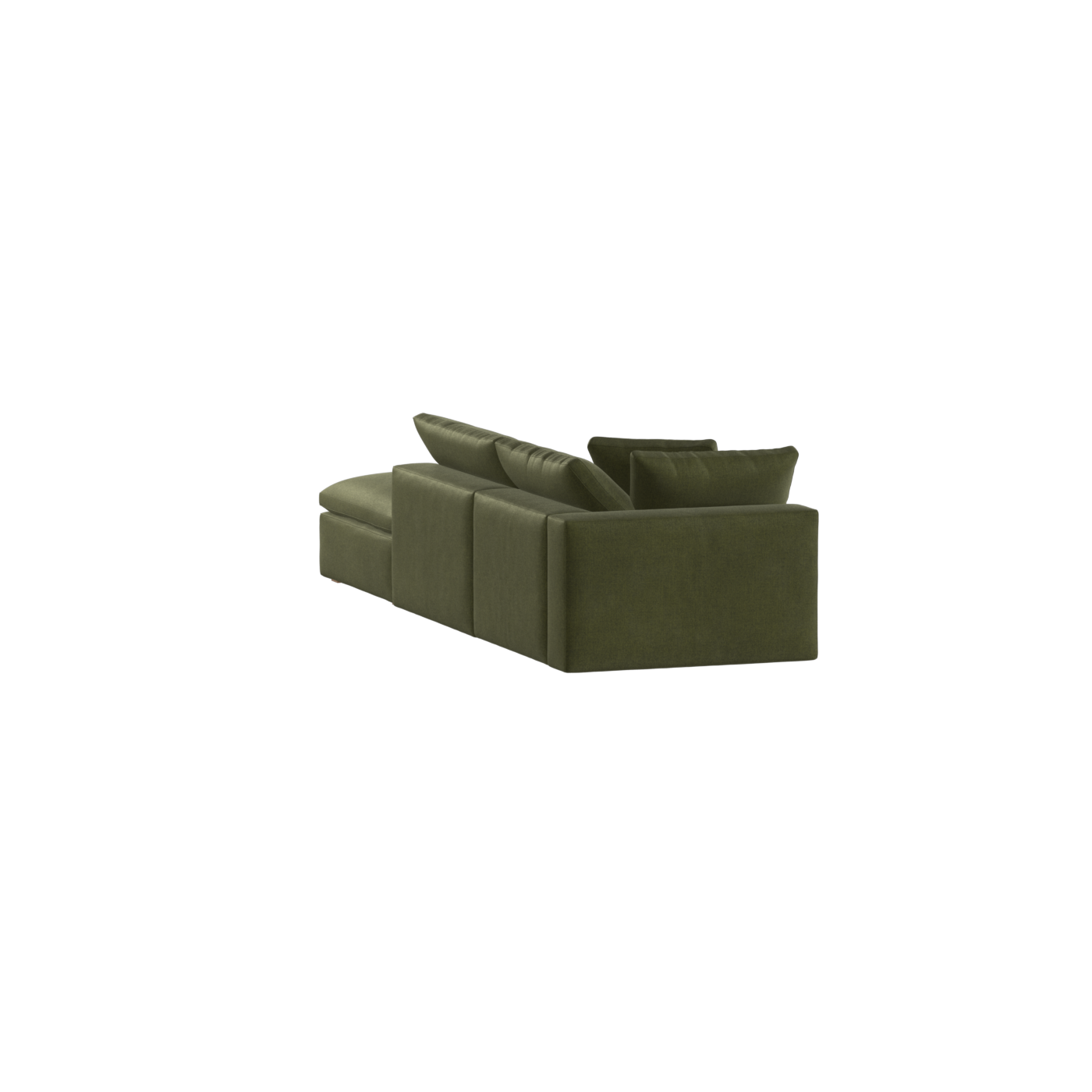 Canapé d'angle modulable Ari avec pouf - Large choix de tissus
