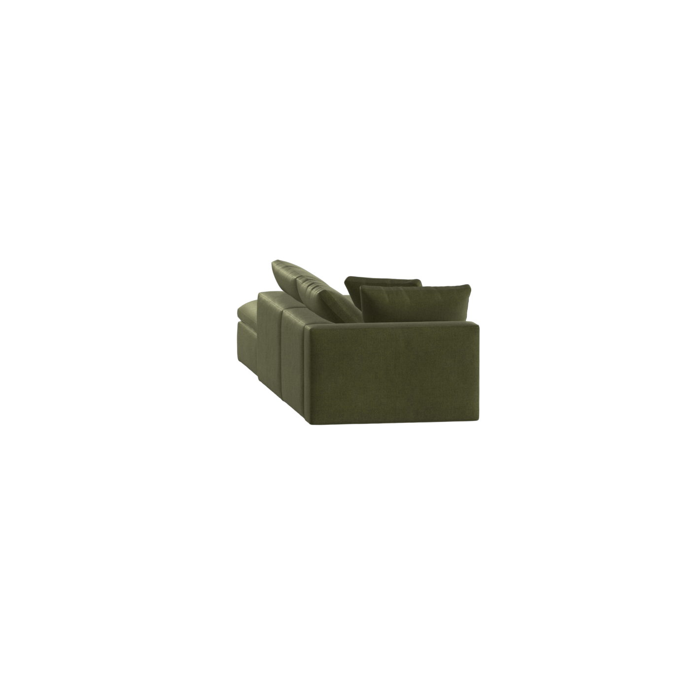 Canapé d'angle modulable Ari avec pouf - Large choix de tissus