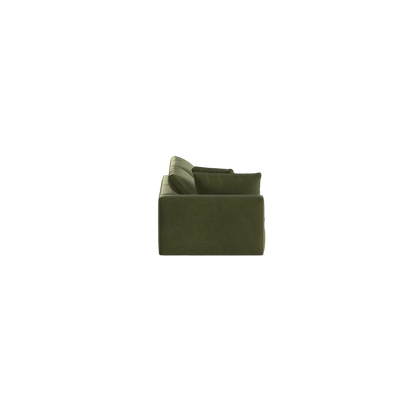 Canapé d'angle modulable Ari avec pouf - Large choix de tissus