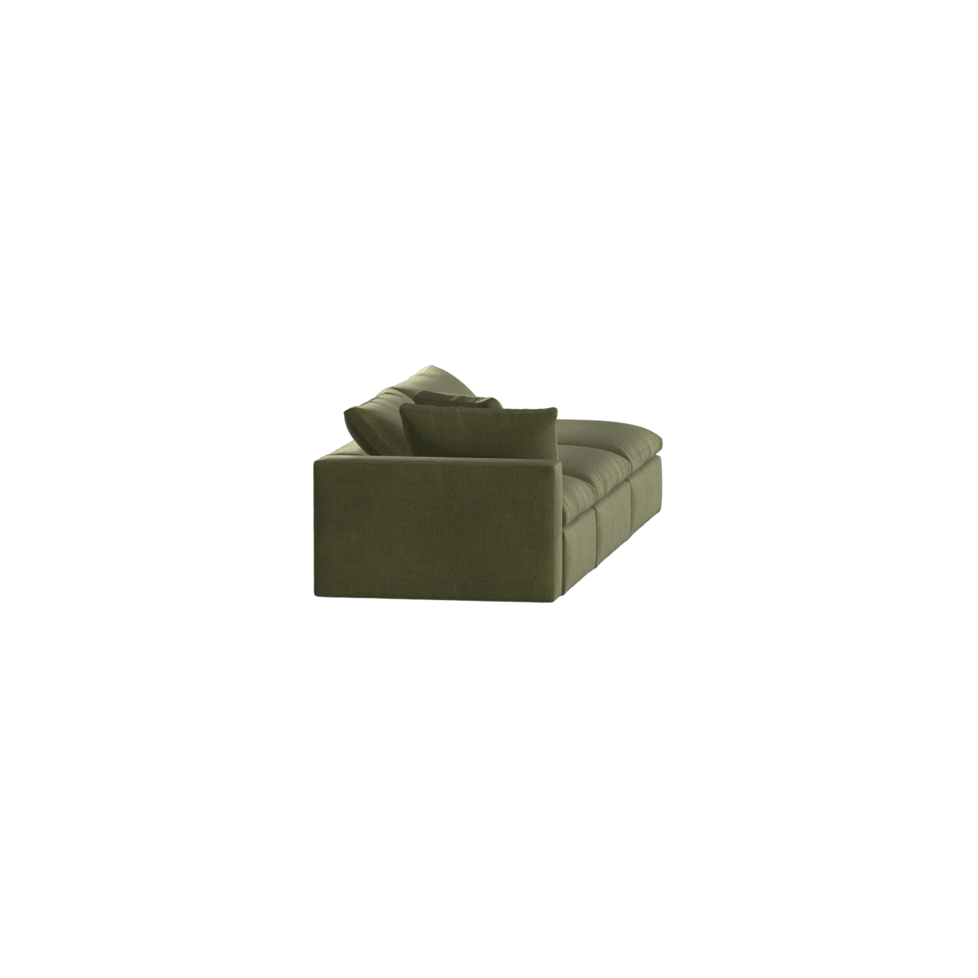 Canapé d'angle modulable Ari avec pouf - Large choix de tissus