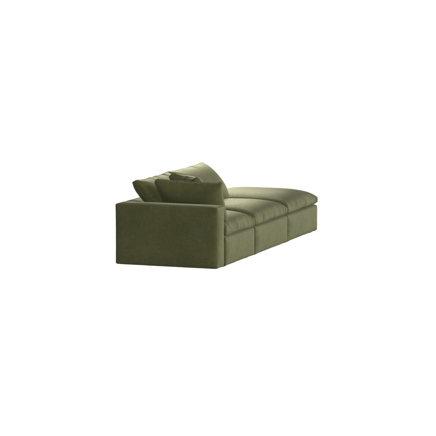 Canapé d'angle modulable Ari avec pouf - Large choix de tissus