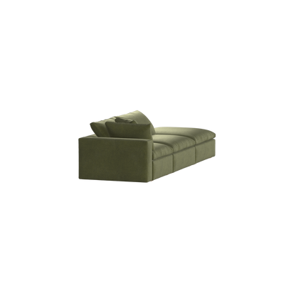 Canapé d'angle modulable Ari avec pouf - Large choix de tissus