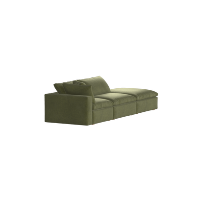Canapé d'angle modulable Ari avec pouf - Large choix de tissus